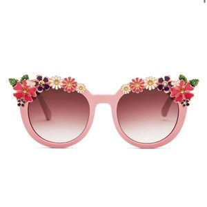 LoveShackFancy Pink Floral Sunglasses